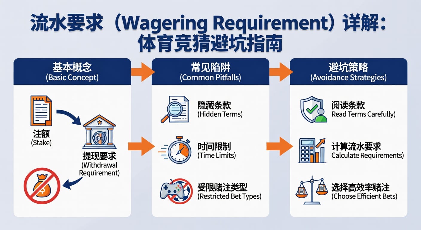 流水要求 sports wagering requirement：投注流水与出款门槛